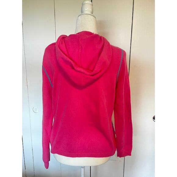 Northern Reflections Women Size Medium Full Zip Pink Sweater w/ Hood 100% Cotton - Picture 4 of 5